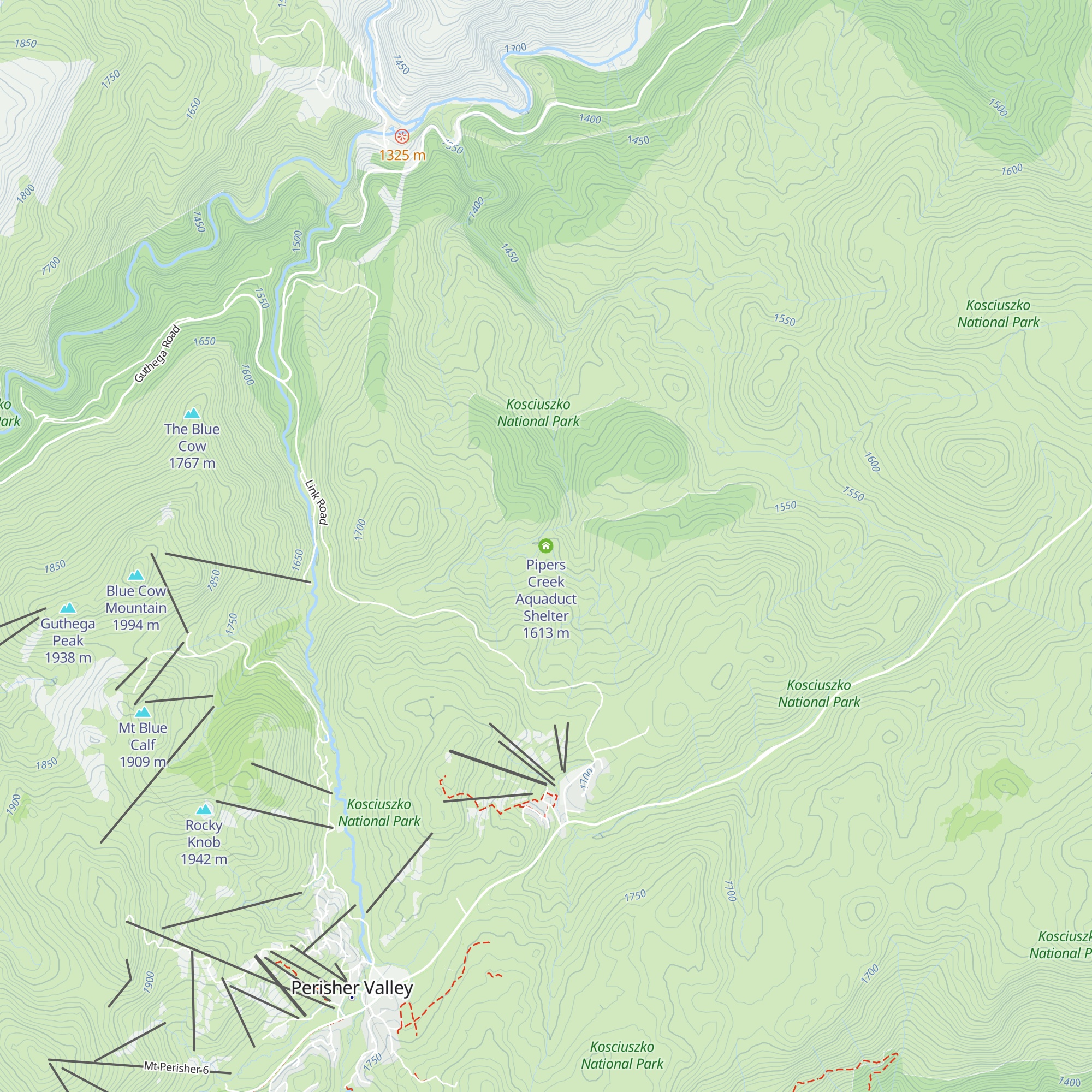 Pipers Creek Aquaduct Shelter map