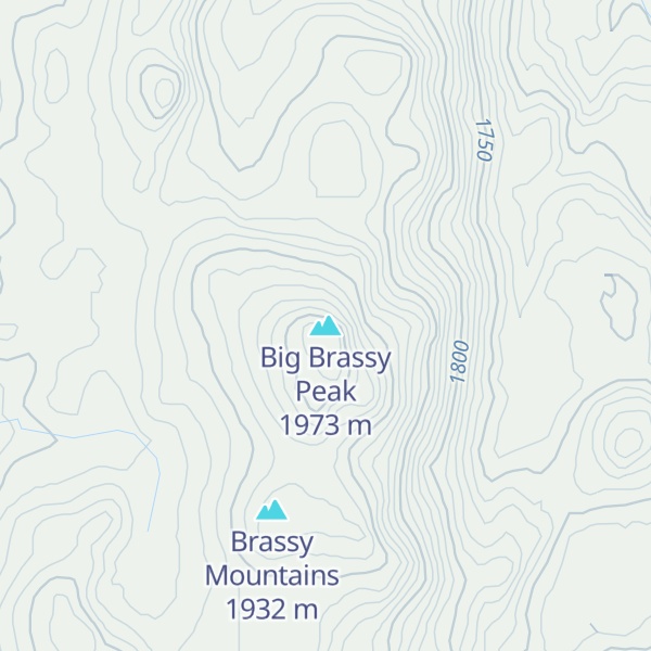 Map of Big Brassy Peak