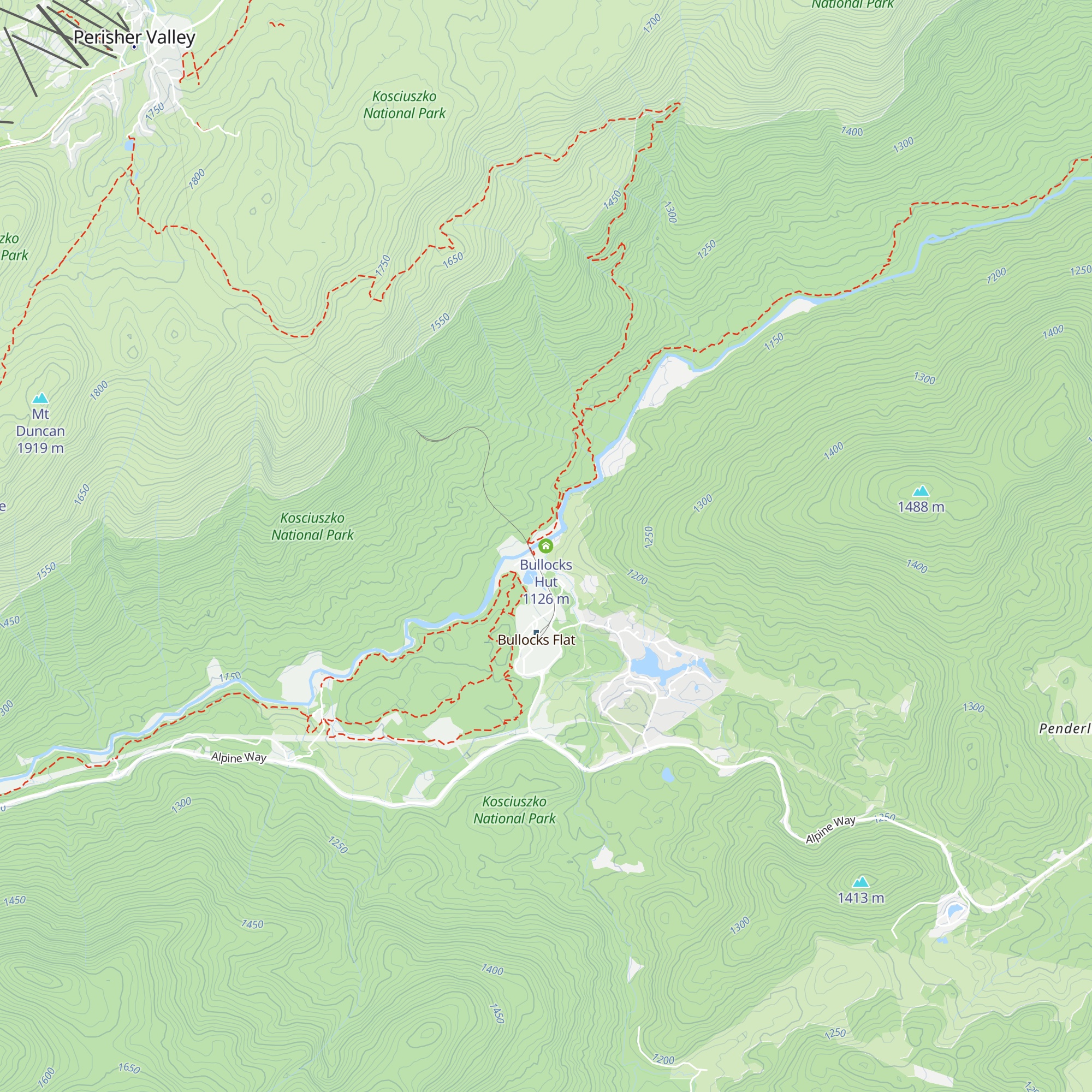 Bullocks Hut map