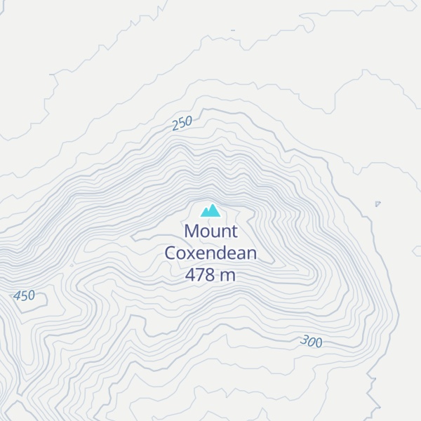 Map of Mount Coxendean