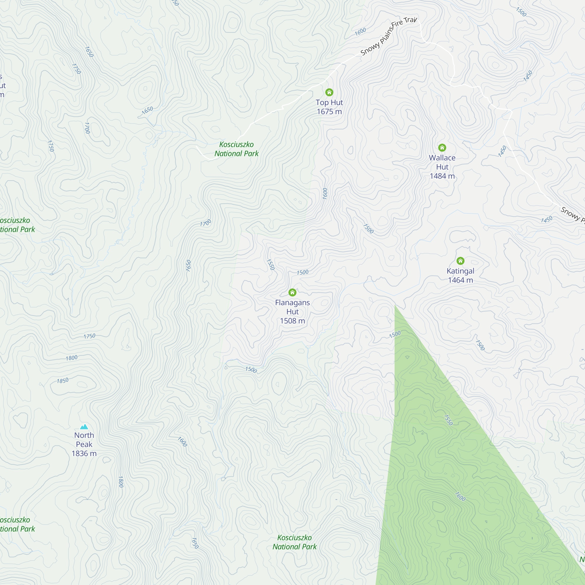 Flanagans Hut map