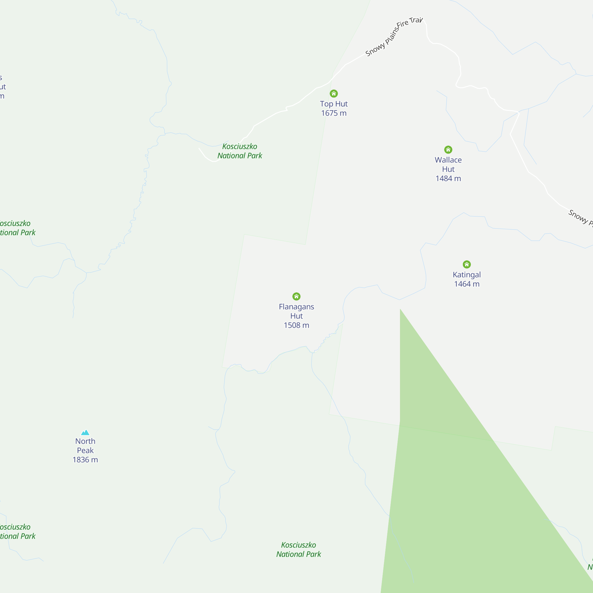 Flanagans Hut map