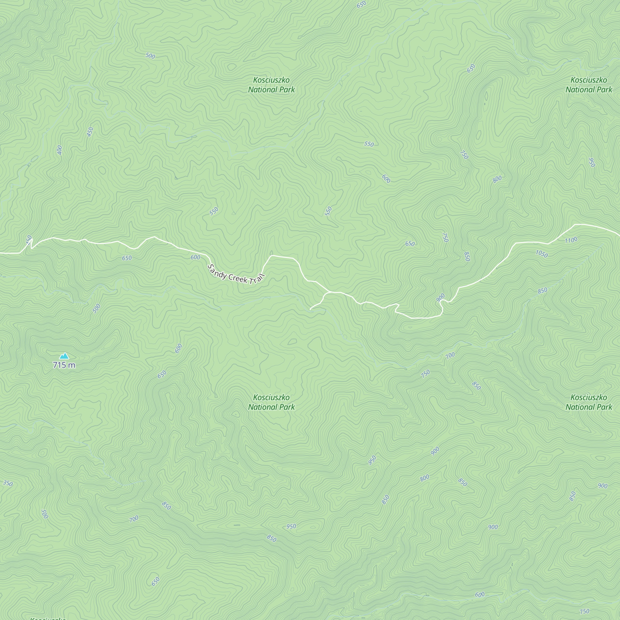 Sandy Creek Hut map