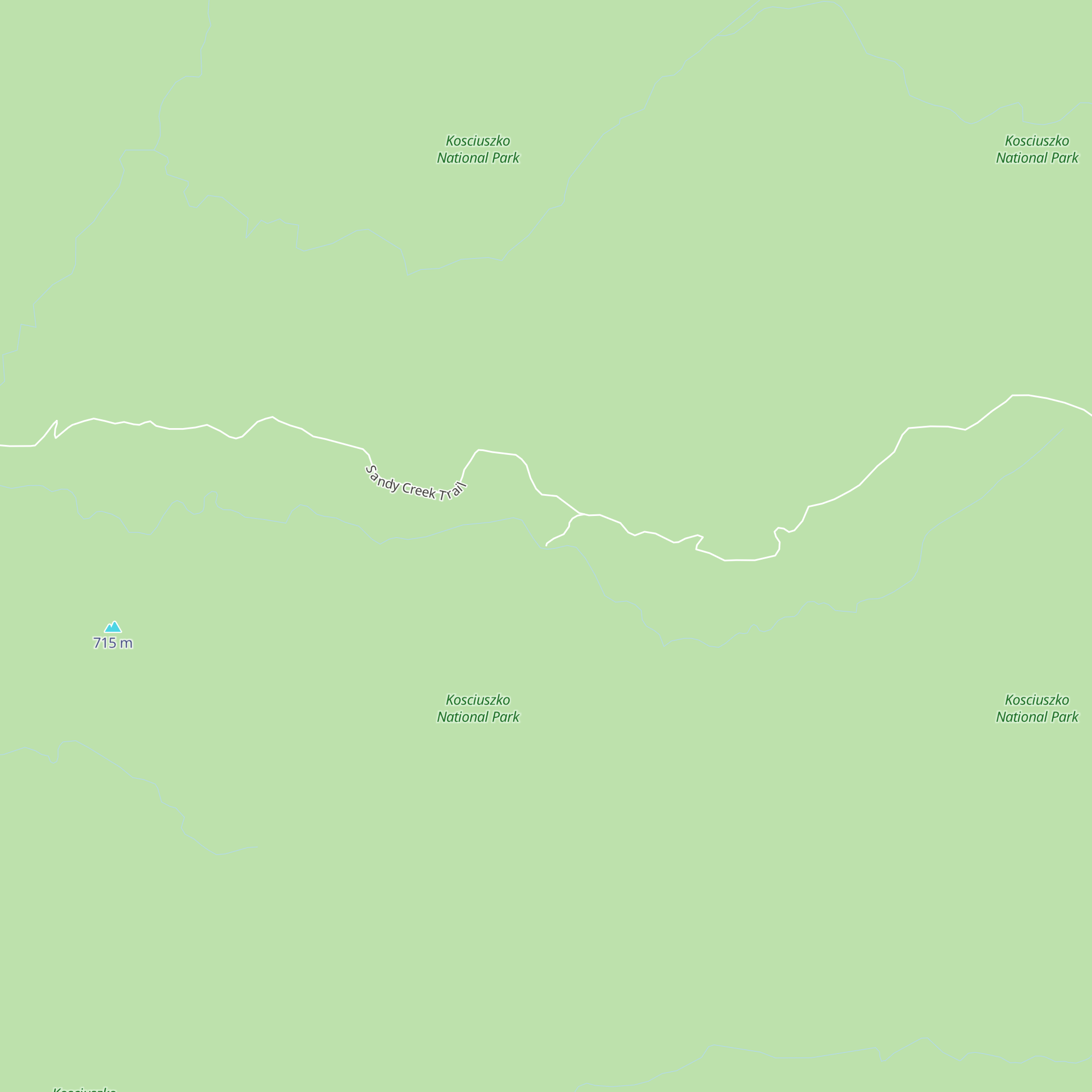 Sandy Creek Hut map