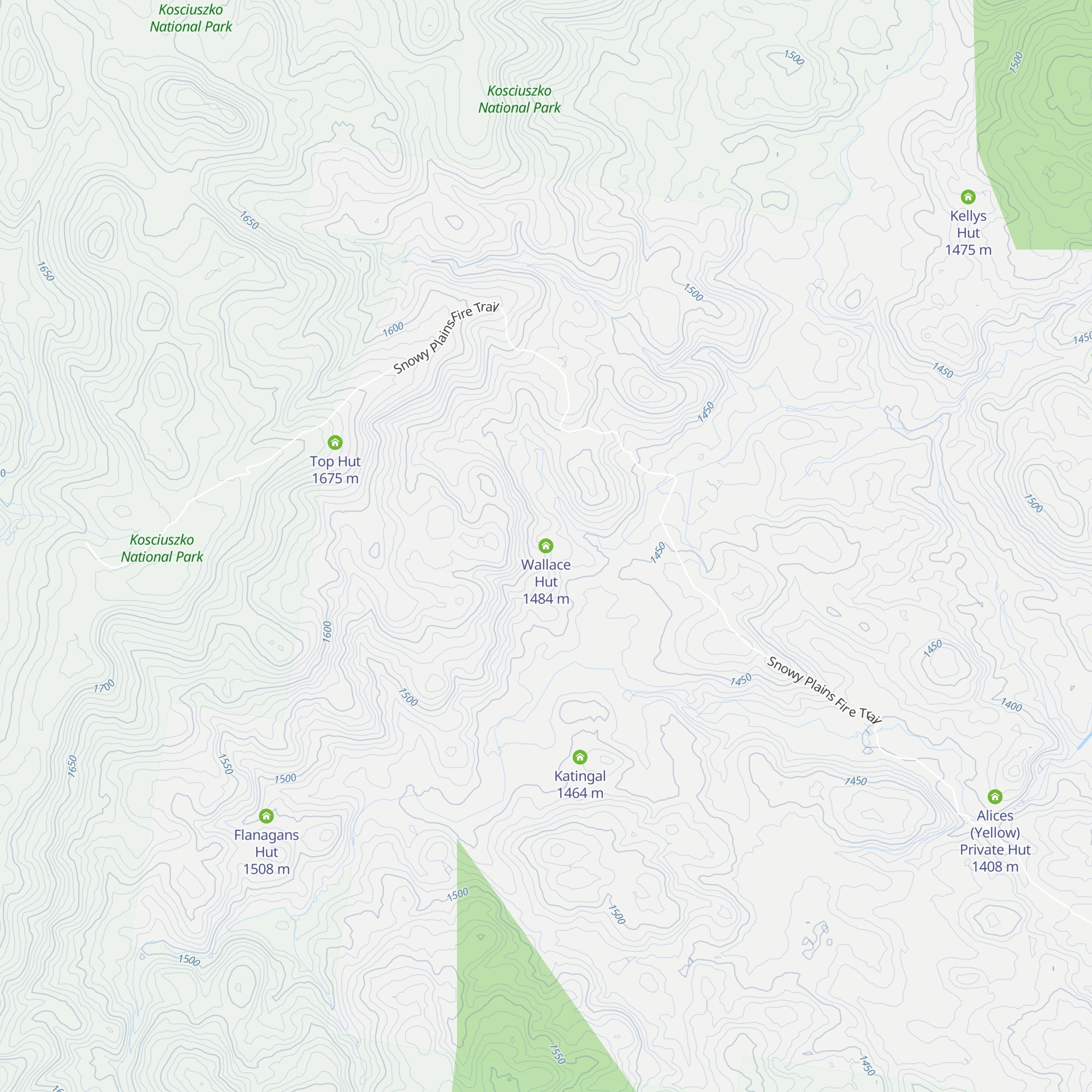 Wallace Hut map