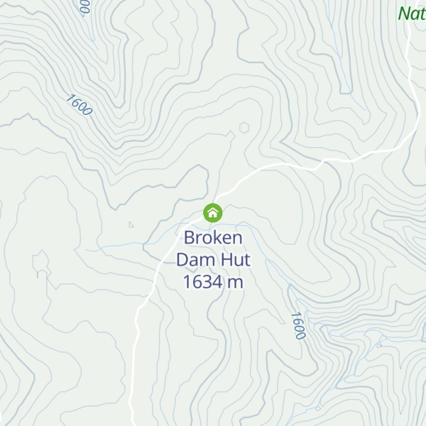 Map of Broken Dam Hut