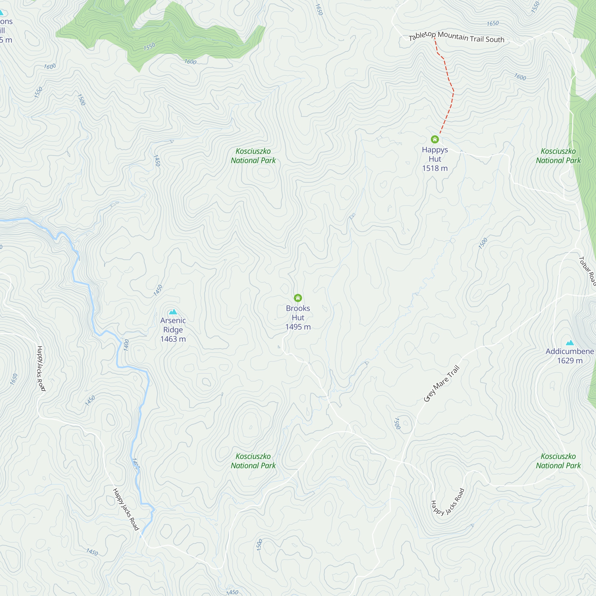 Brooks Hut map