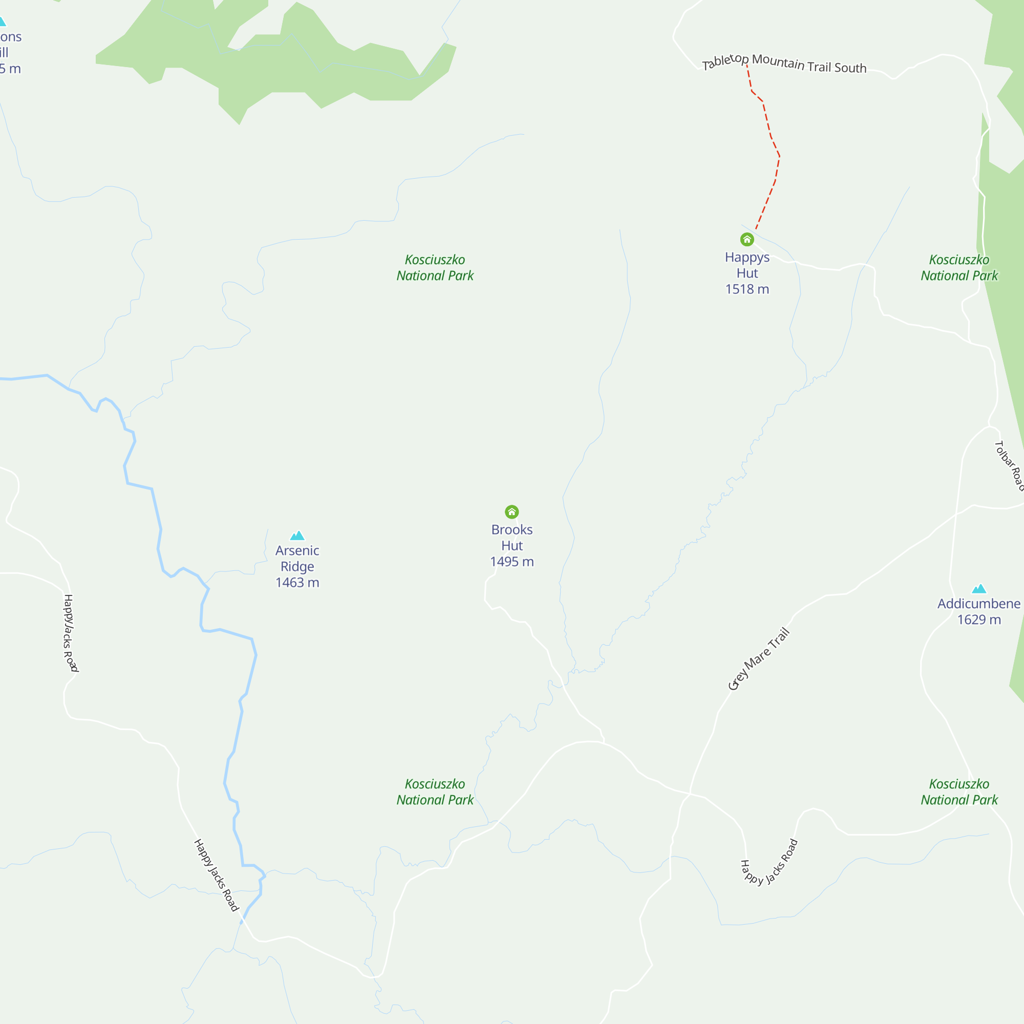 Brooks Hut map