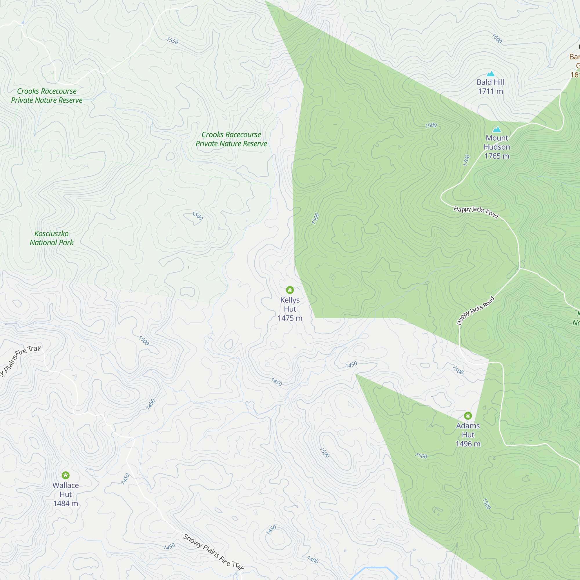 Kellys Hut map