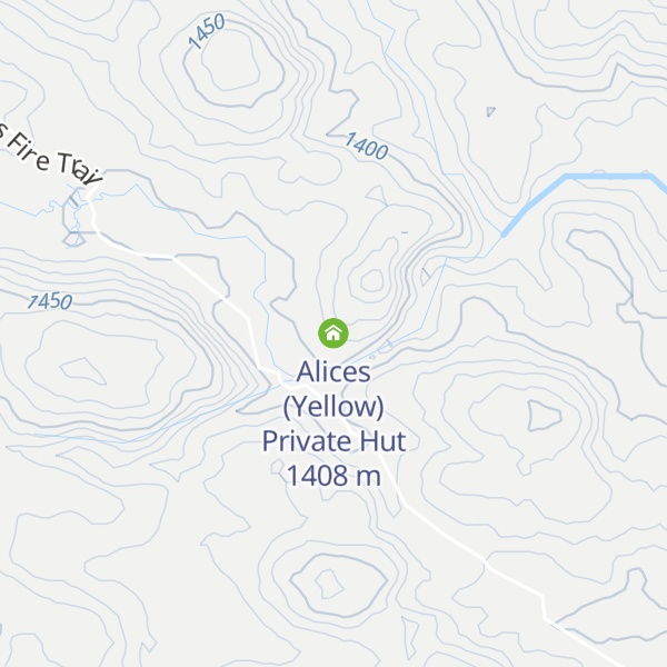 Map of Alices (Yellow) Private Hut
