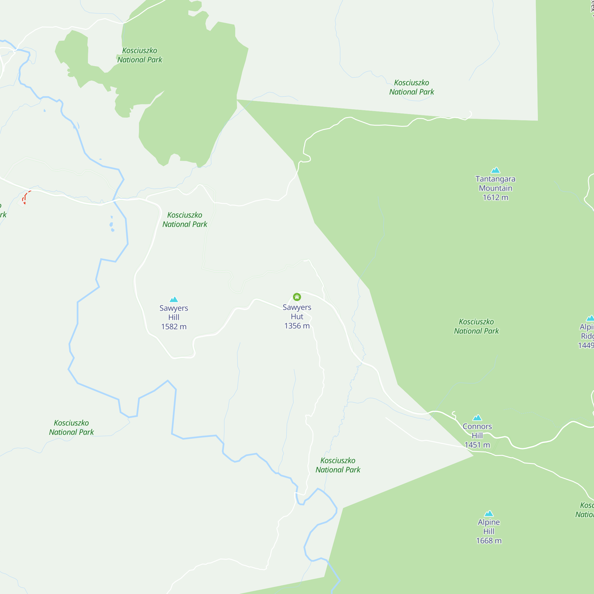 Sawyers Hut map