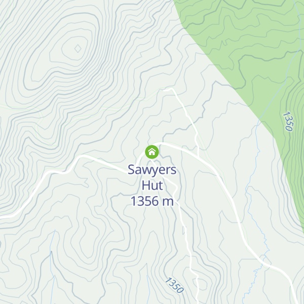 Map of Sawyers Hut