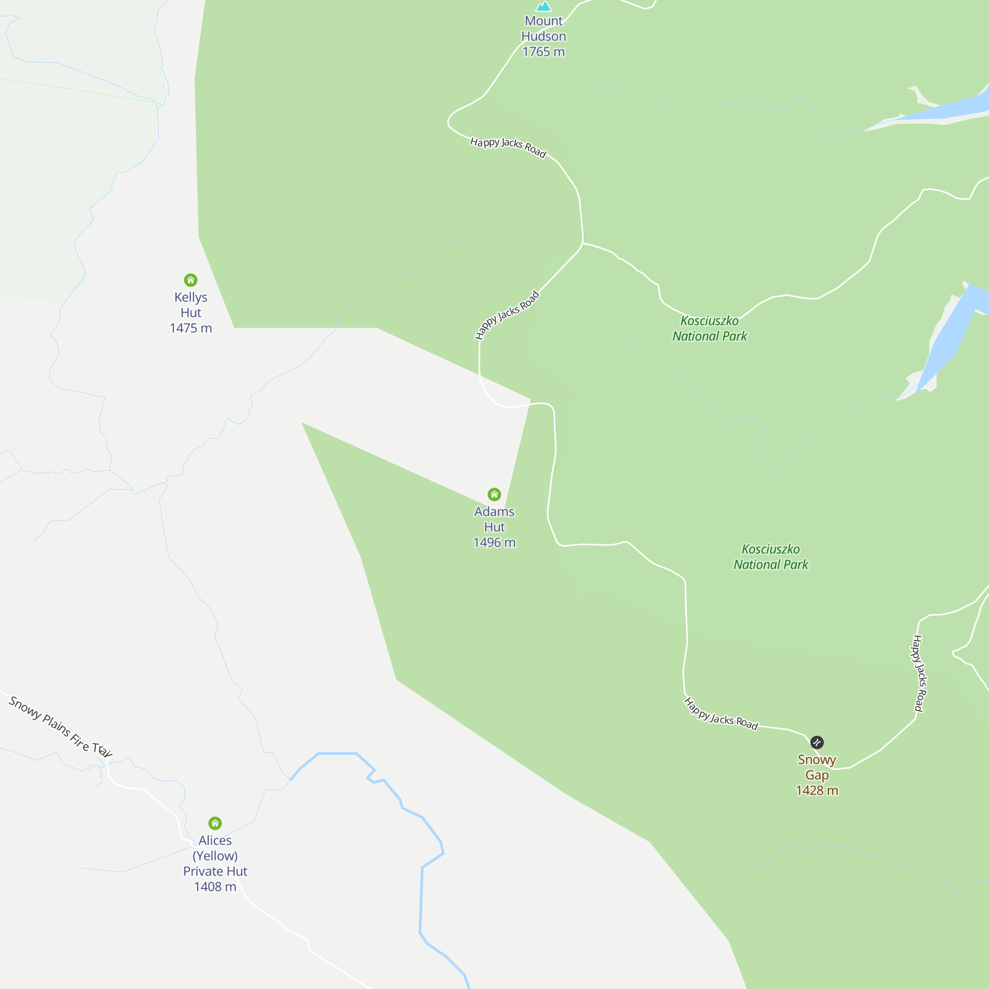 Adams Hut map