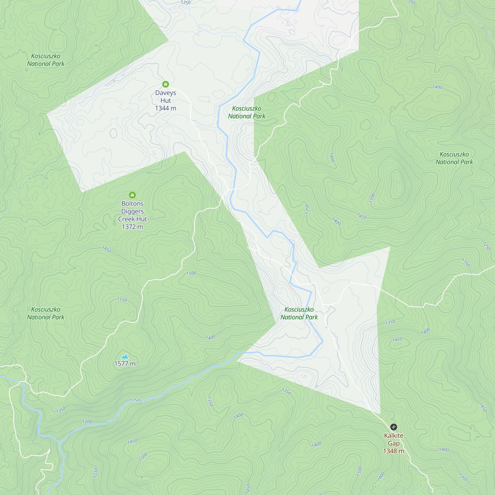 Botherham Plain Hut map