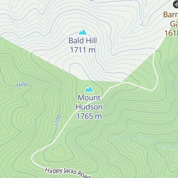 Map of Mount Hudson