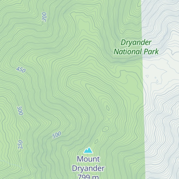 Map of Mount Drylander