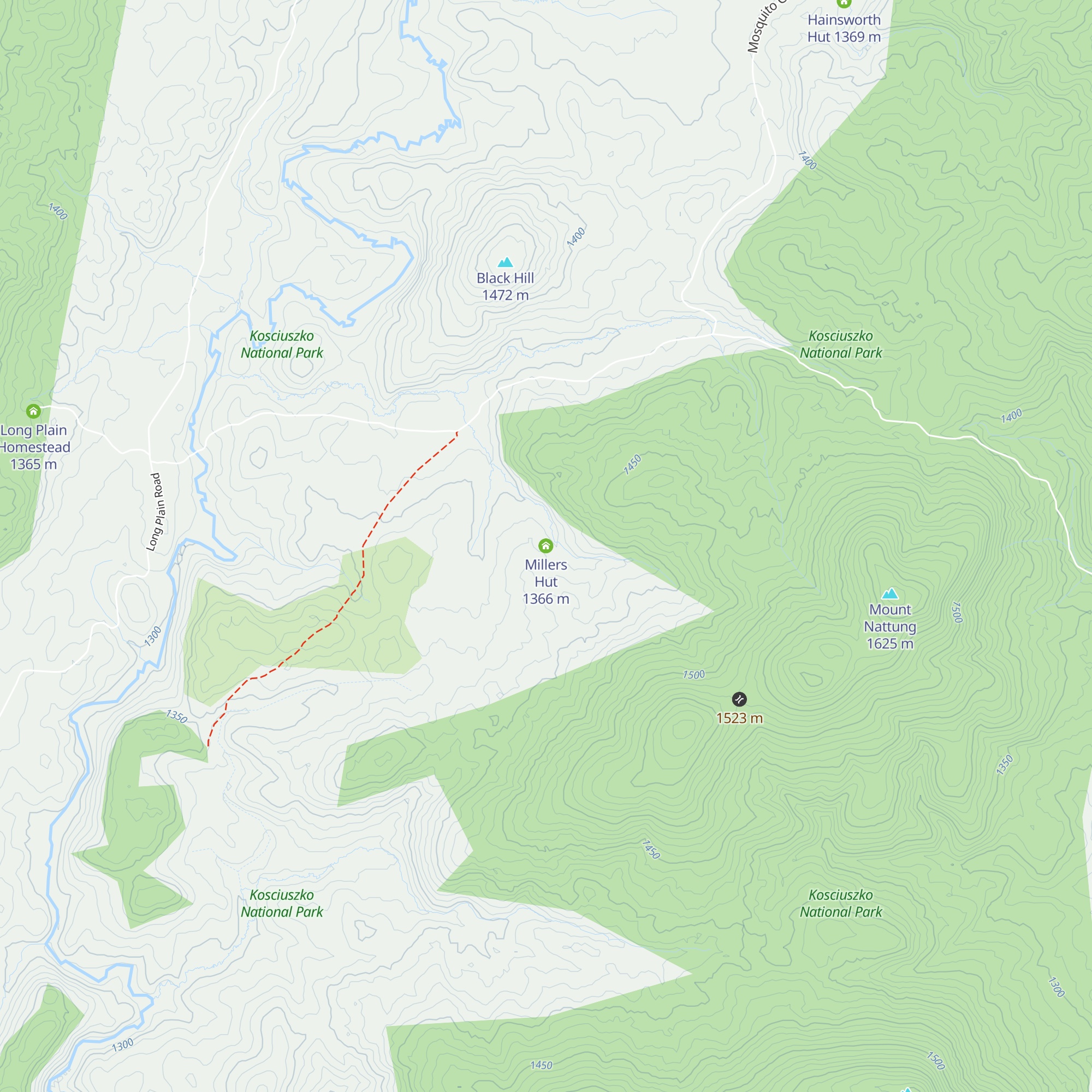 Millers Hut map