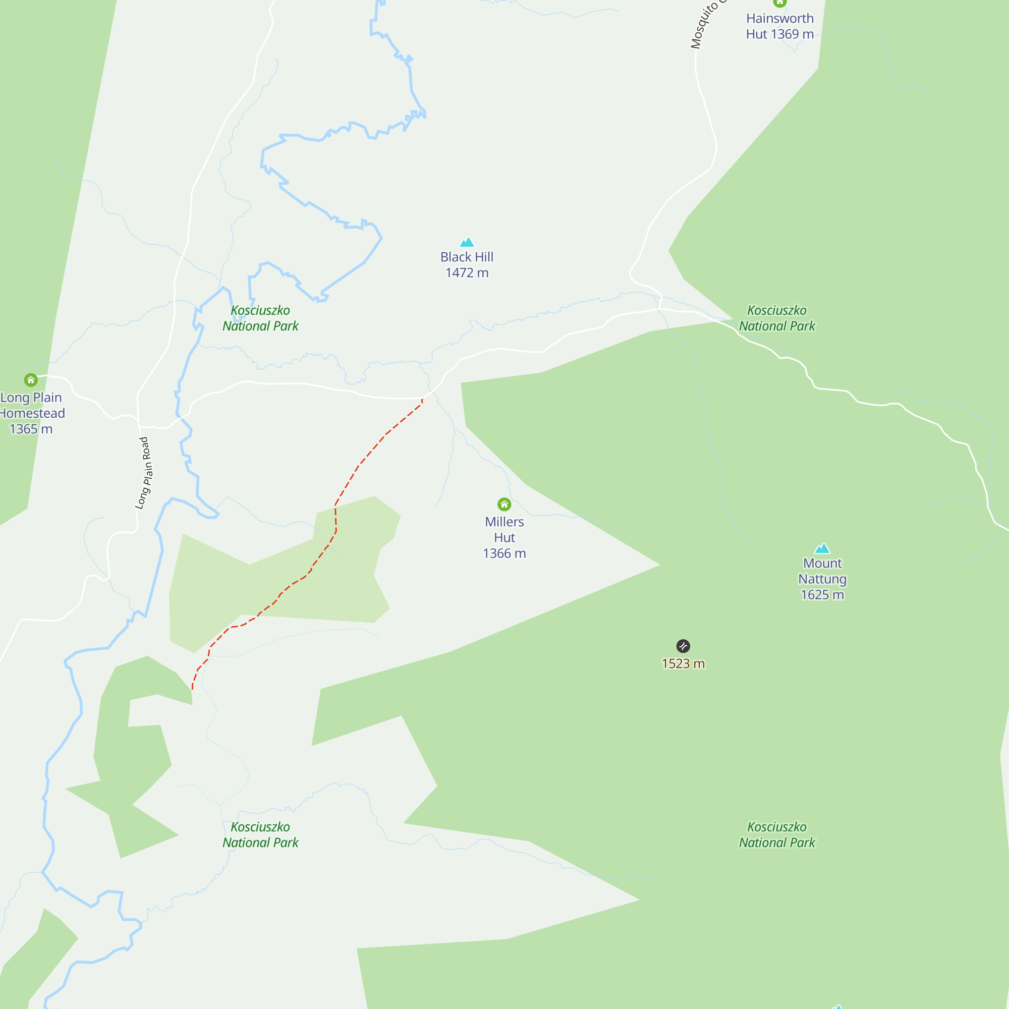 Millers Hut map