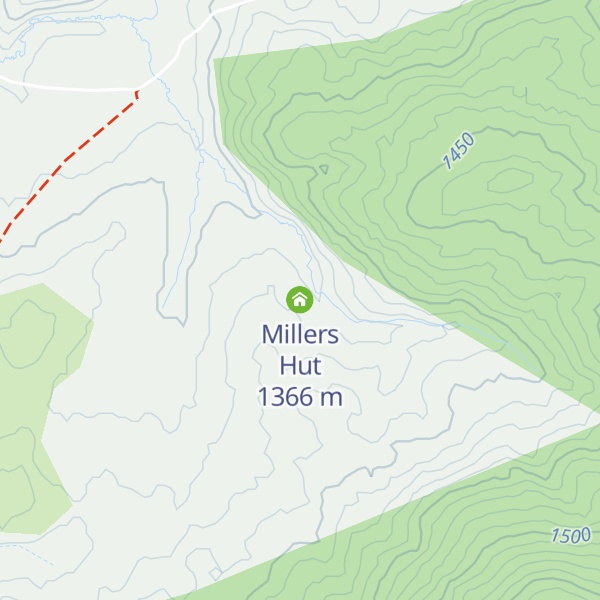Map of Millers Hut