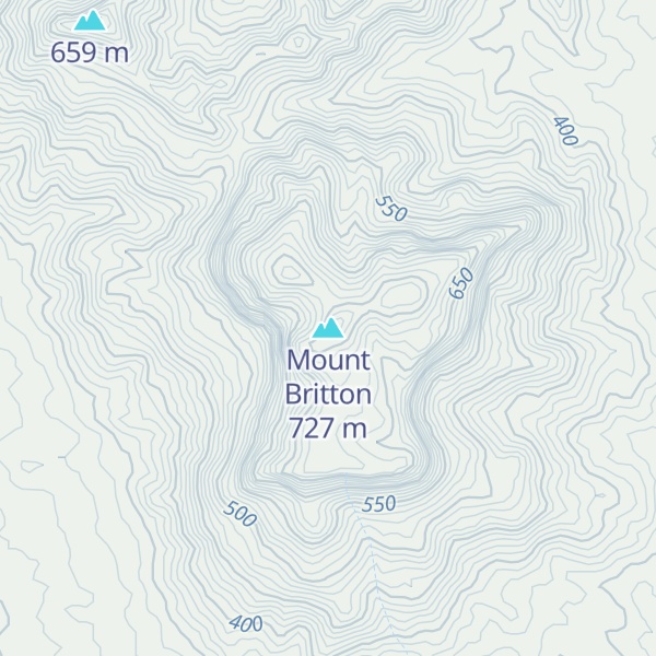 Map of Mount Britton