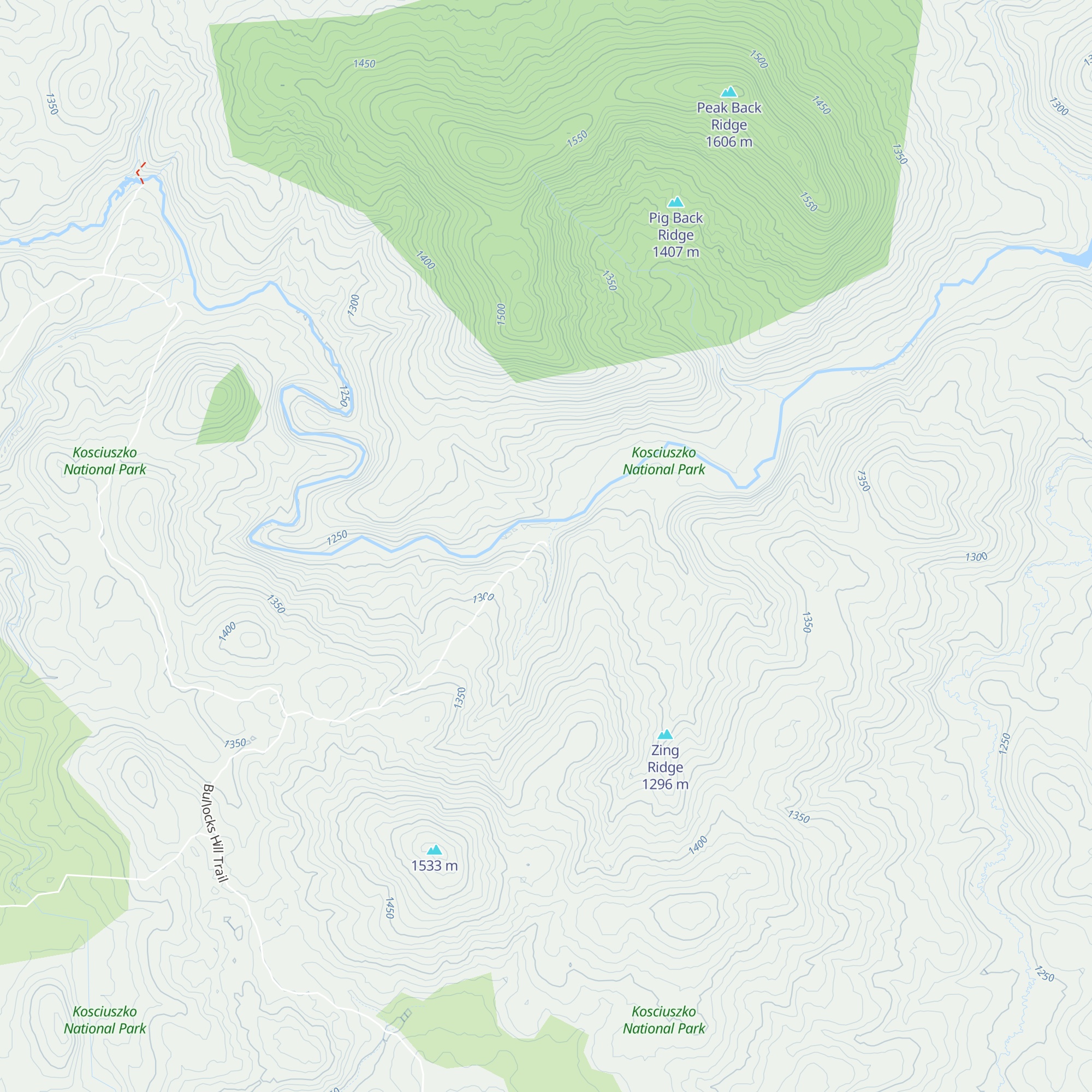 Hains Hut map