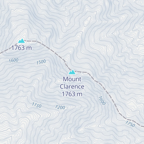 Map of Mount Clarence