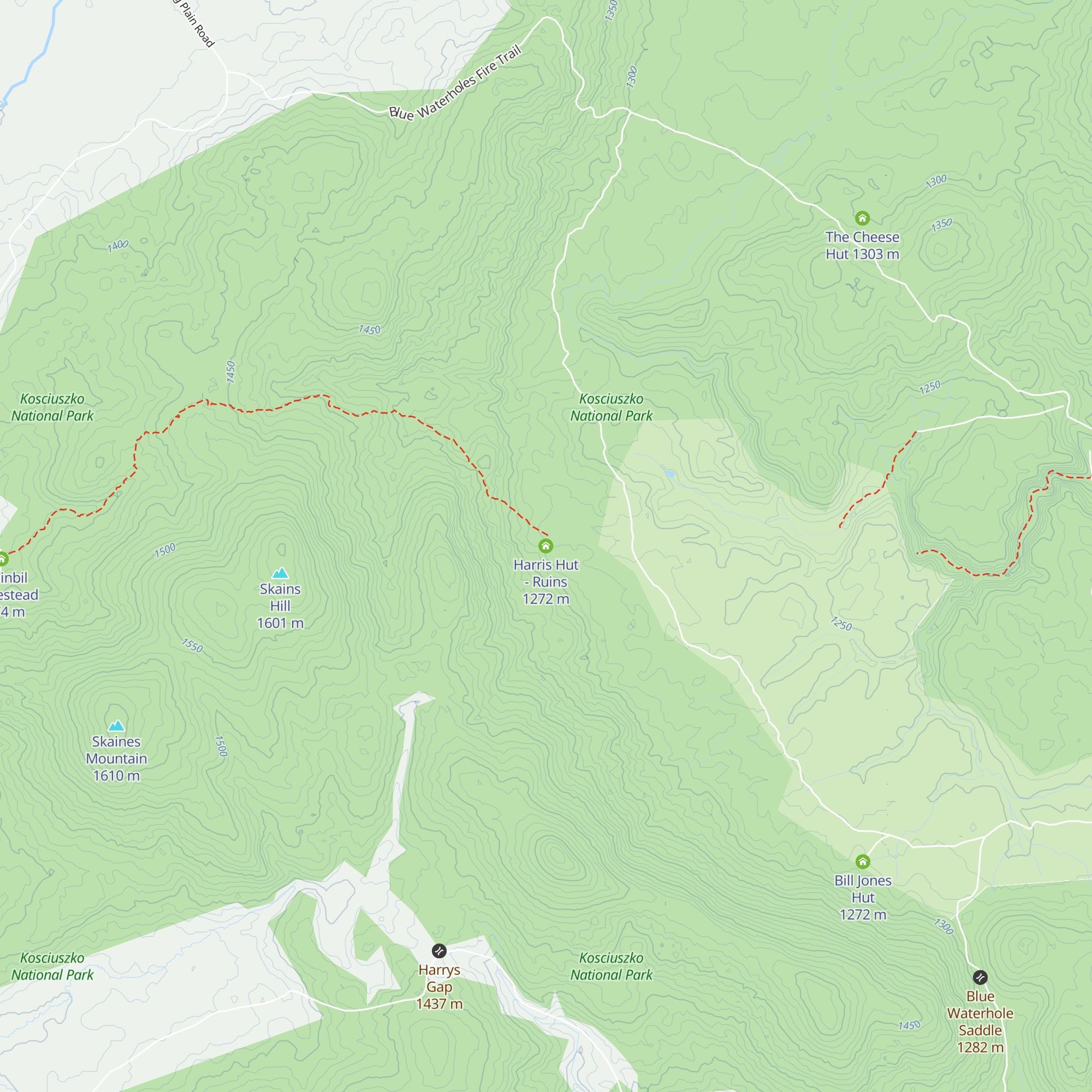 Harris Hut - Ruins map