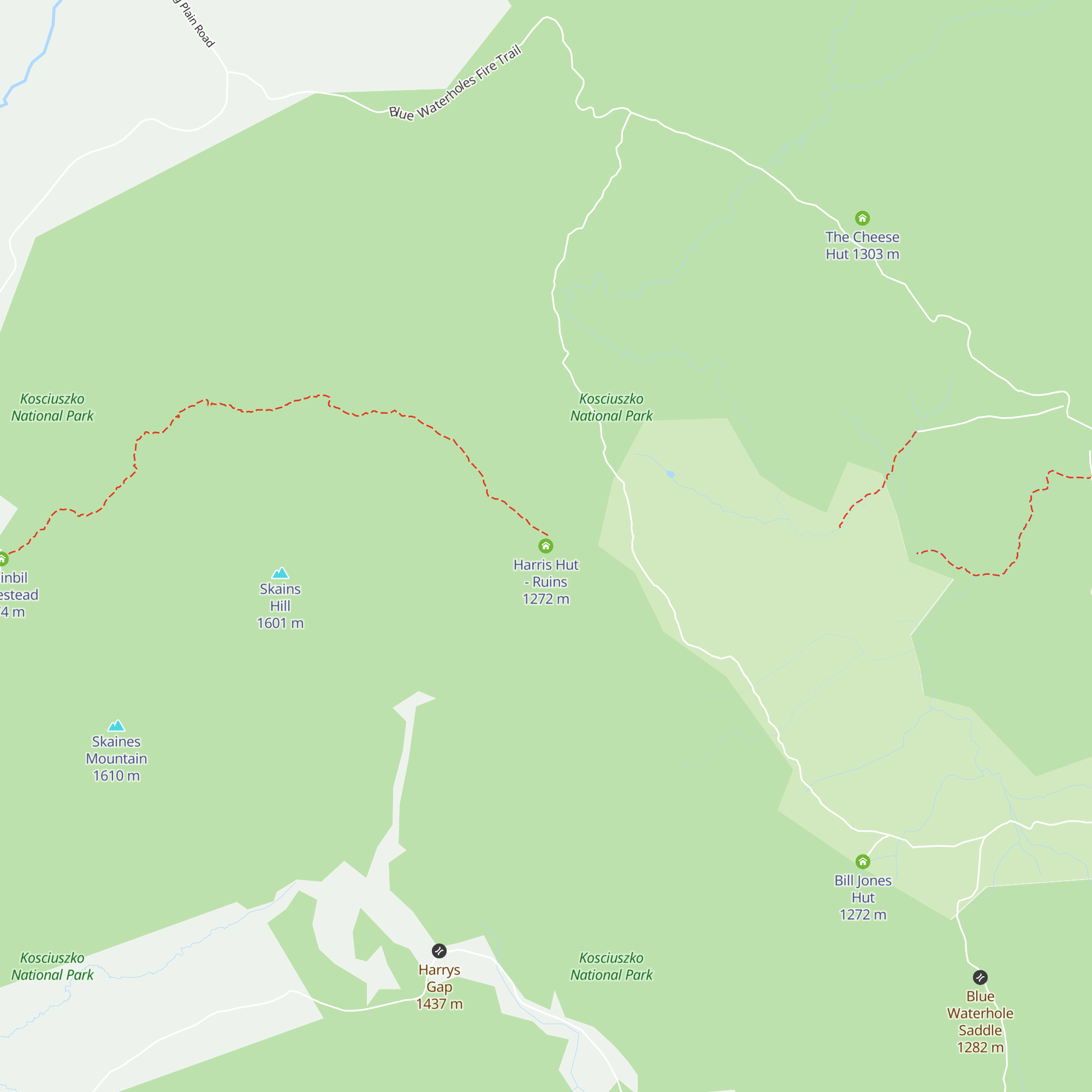 Harris Hut - Ruins map