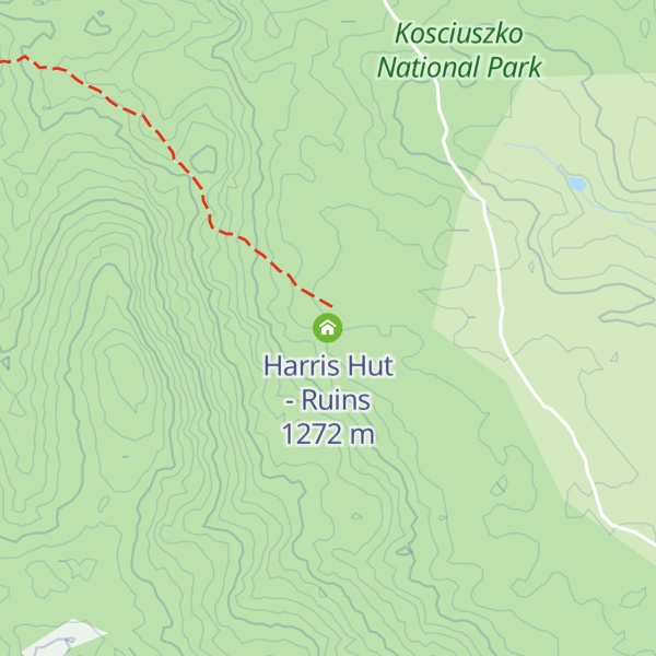 Map of Harris Hut - Ruins