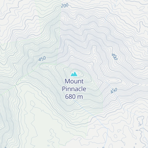 Map of Mount Pinnacle