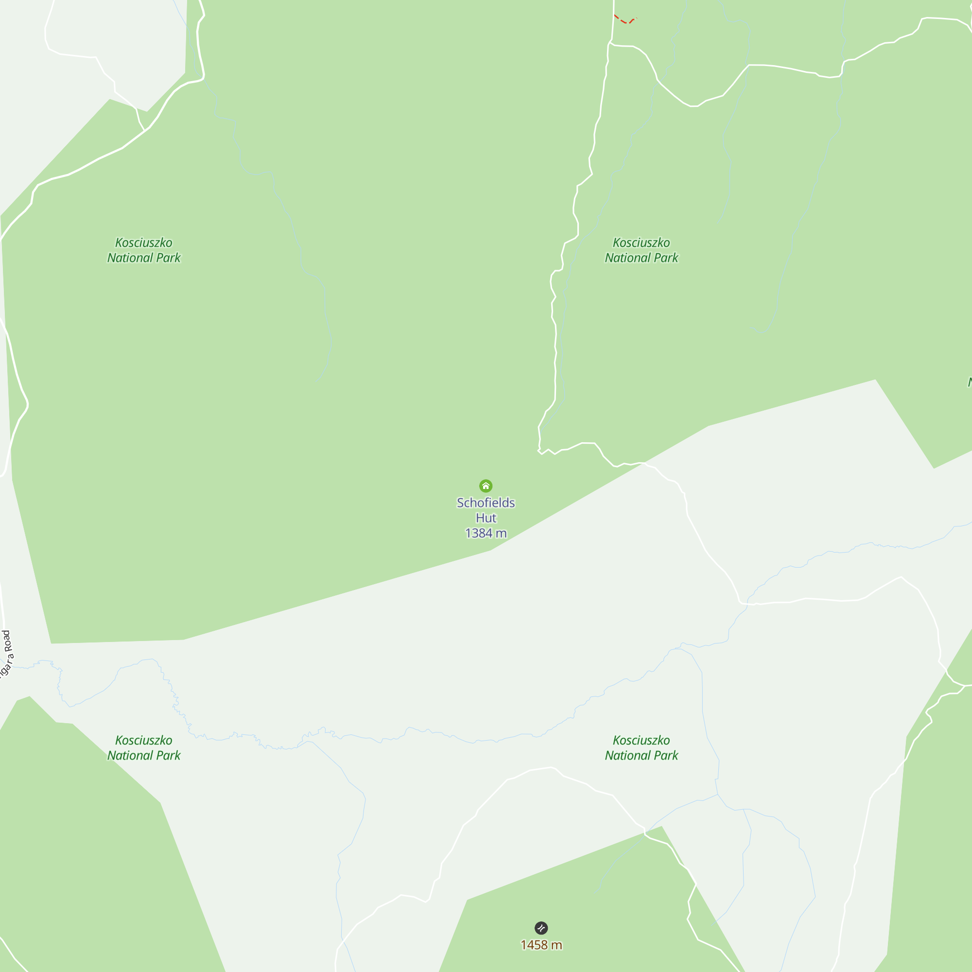 Schofields Hut map