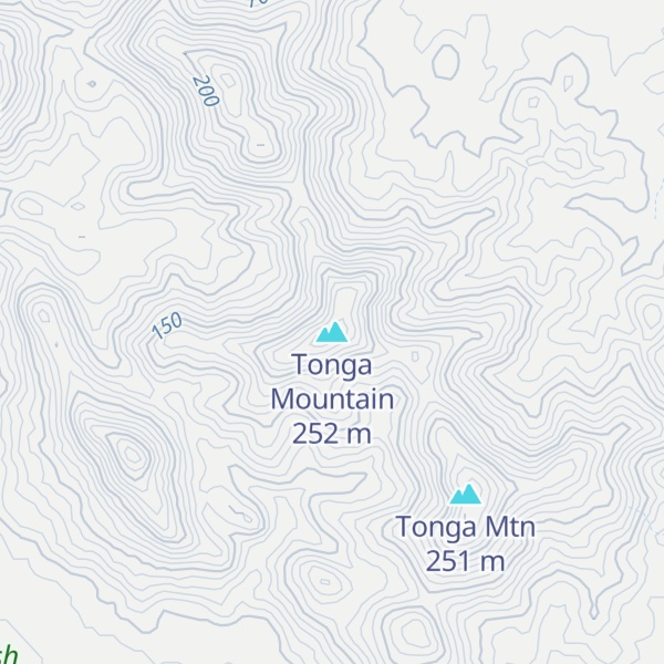 Map of Tonga Mountain