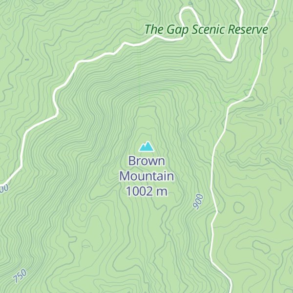 Map of Brown Mountain