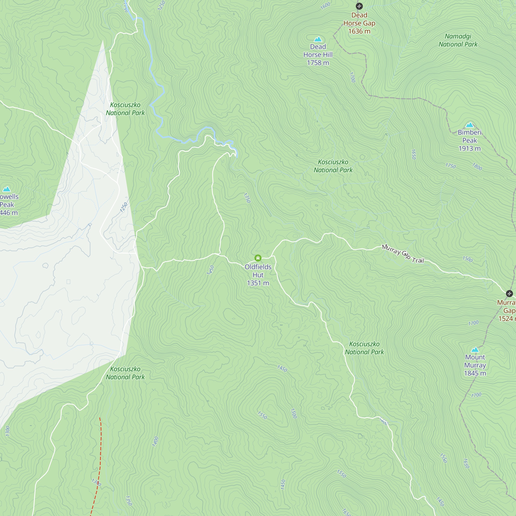 Oldfields Hut map