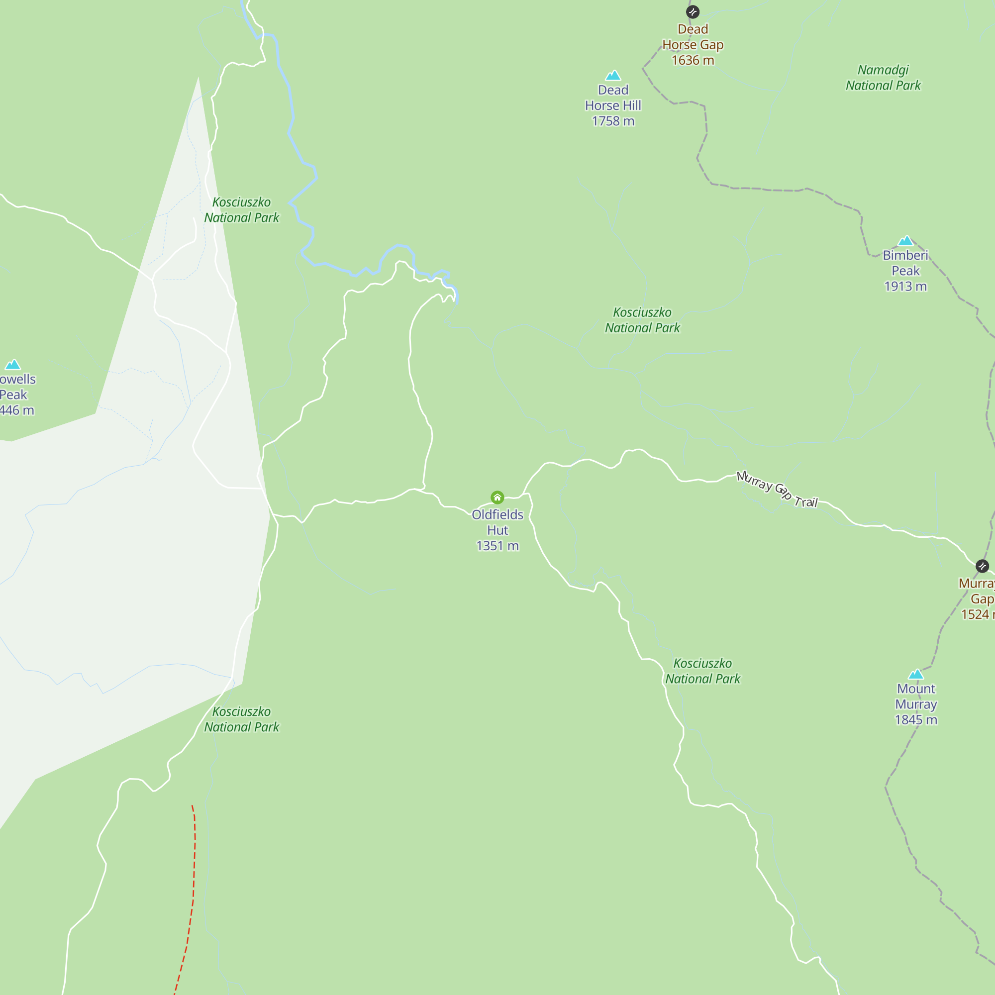 Oldfields Hut map