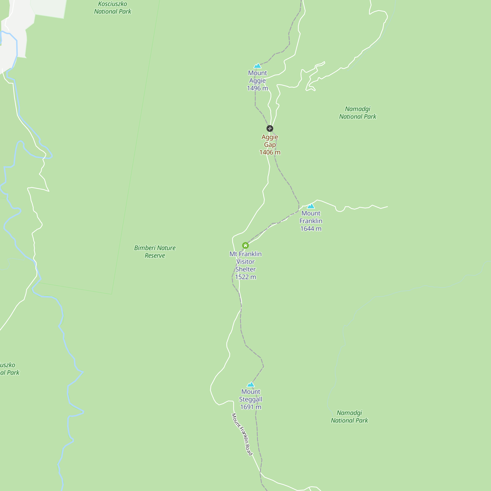 Mt Franklin Visitor Shelter map