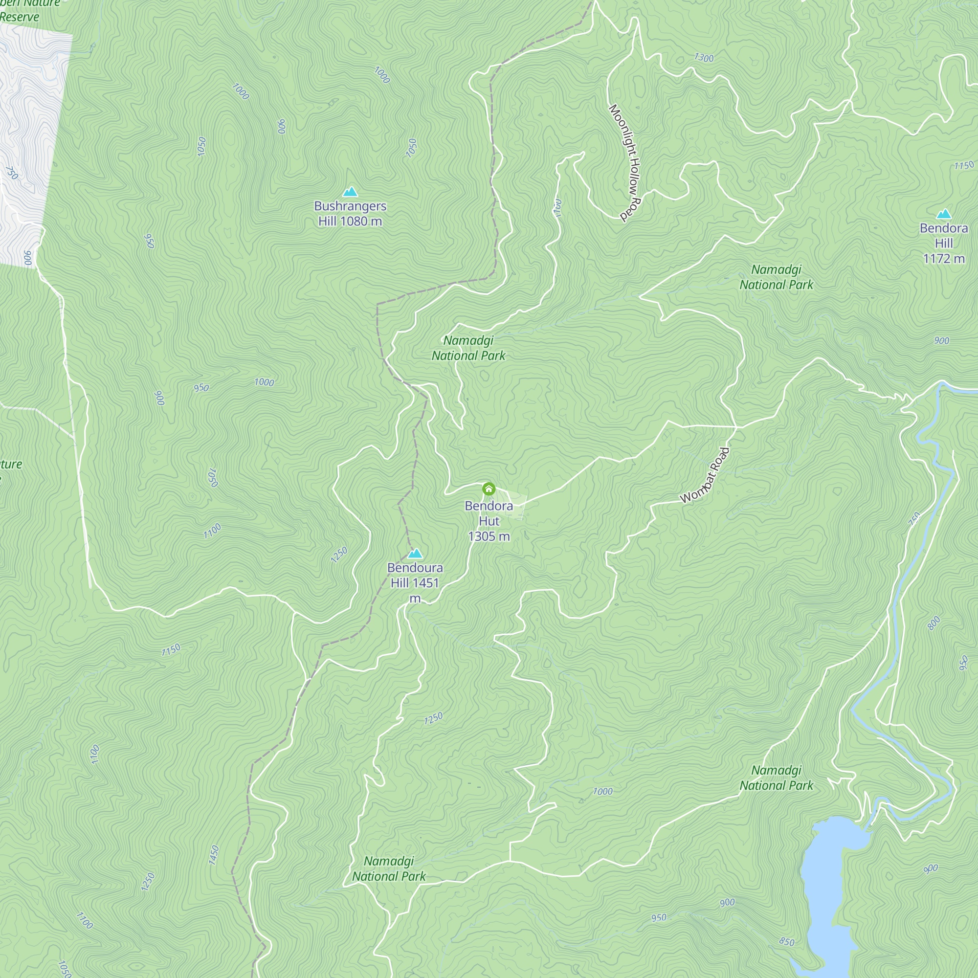 Bendora Hut map