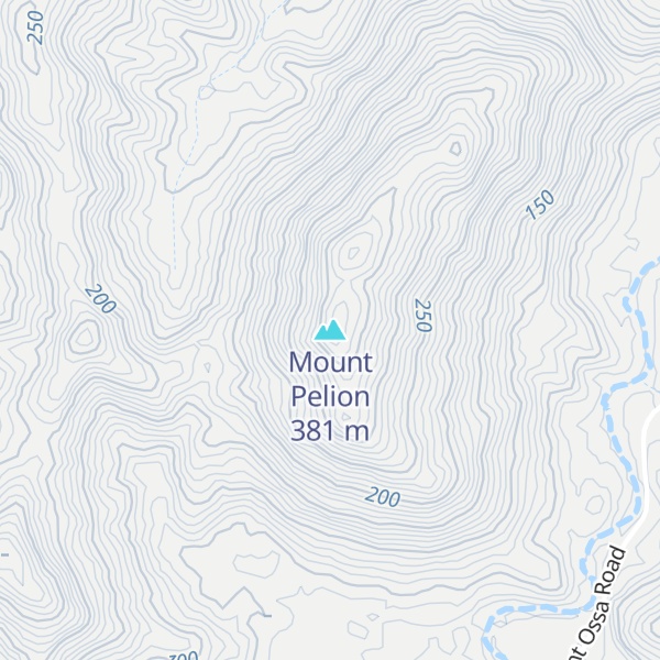 Map of Mount Pelion