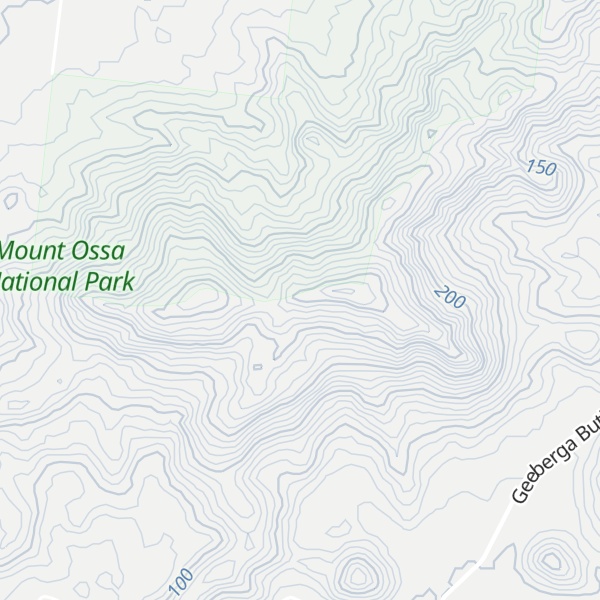 Map of Mt Ossa NP