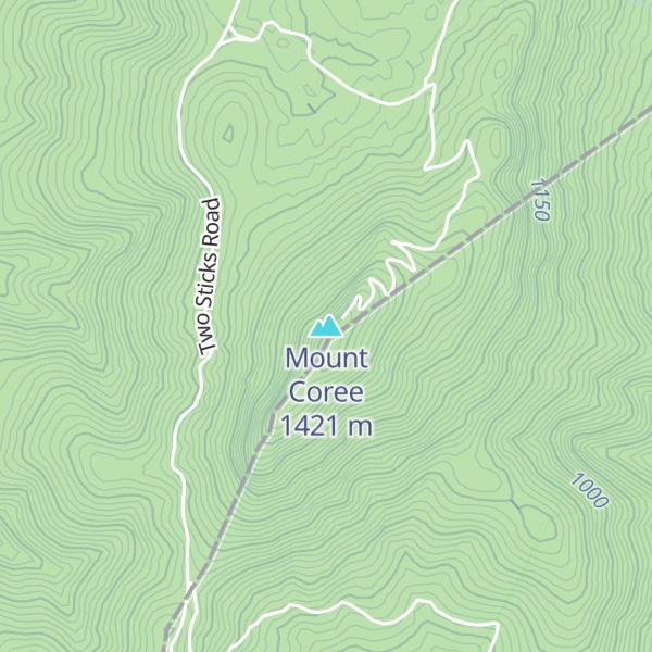 Map of Mount Coree