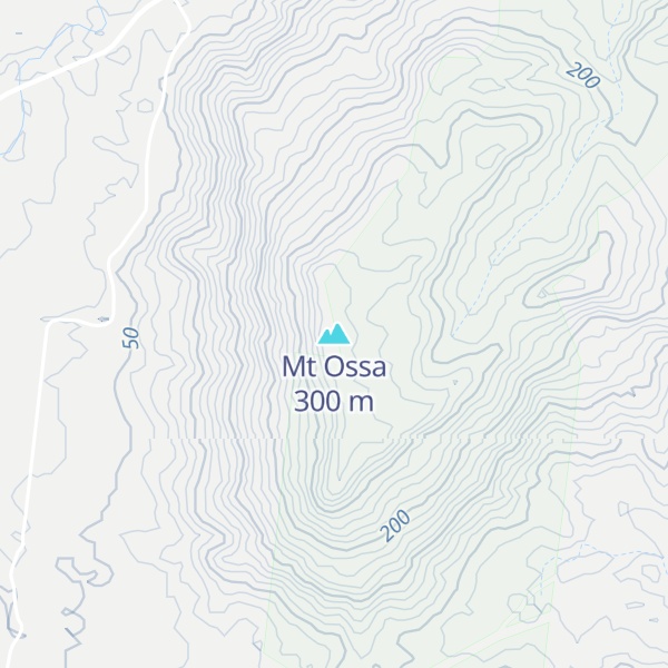Map of Mt Ossa
