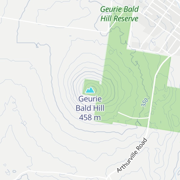 Map of Geurie Bald Hill