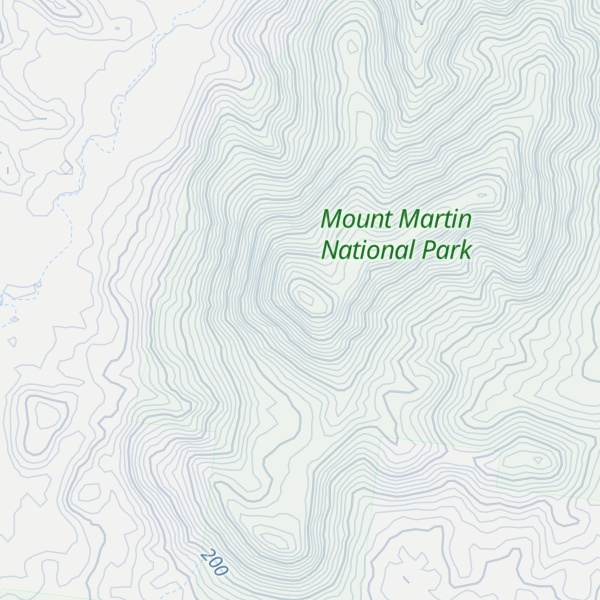 Map of Mount Martin