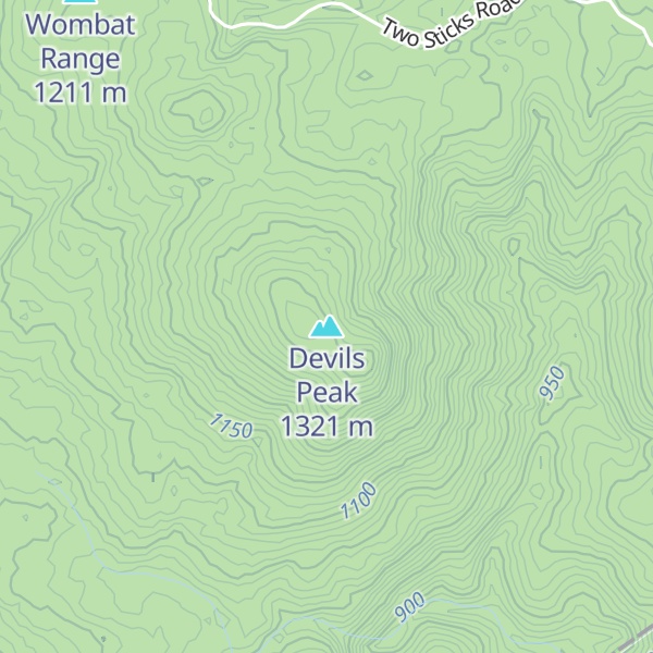 Map of Devils Peak