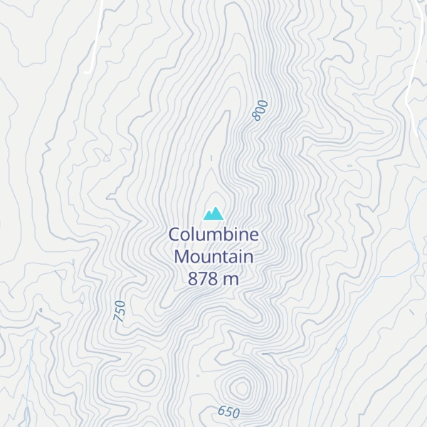 Map of Columbine Mountain