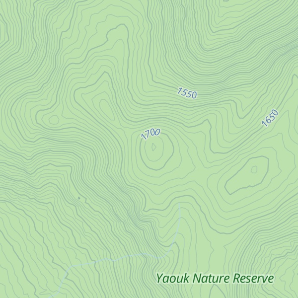 Map of Yaouk Bill Peak