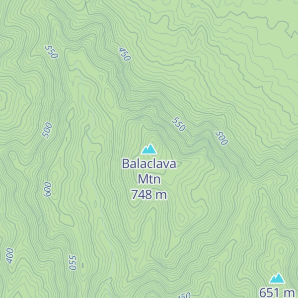 Map of Balaclava Mtn