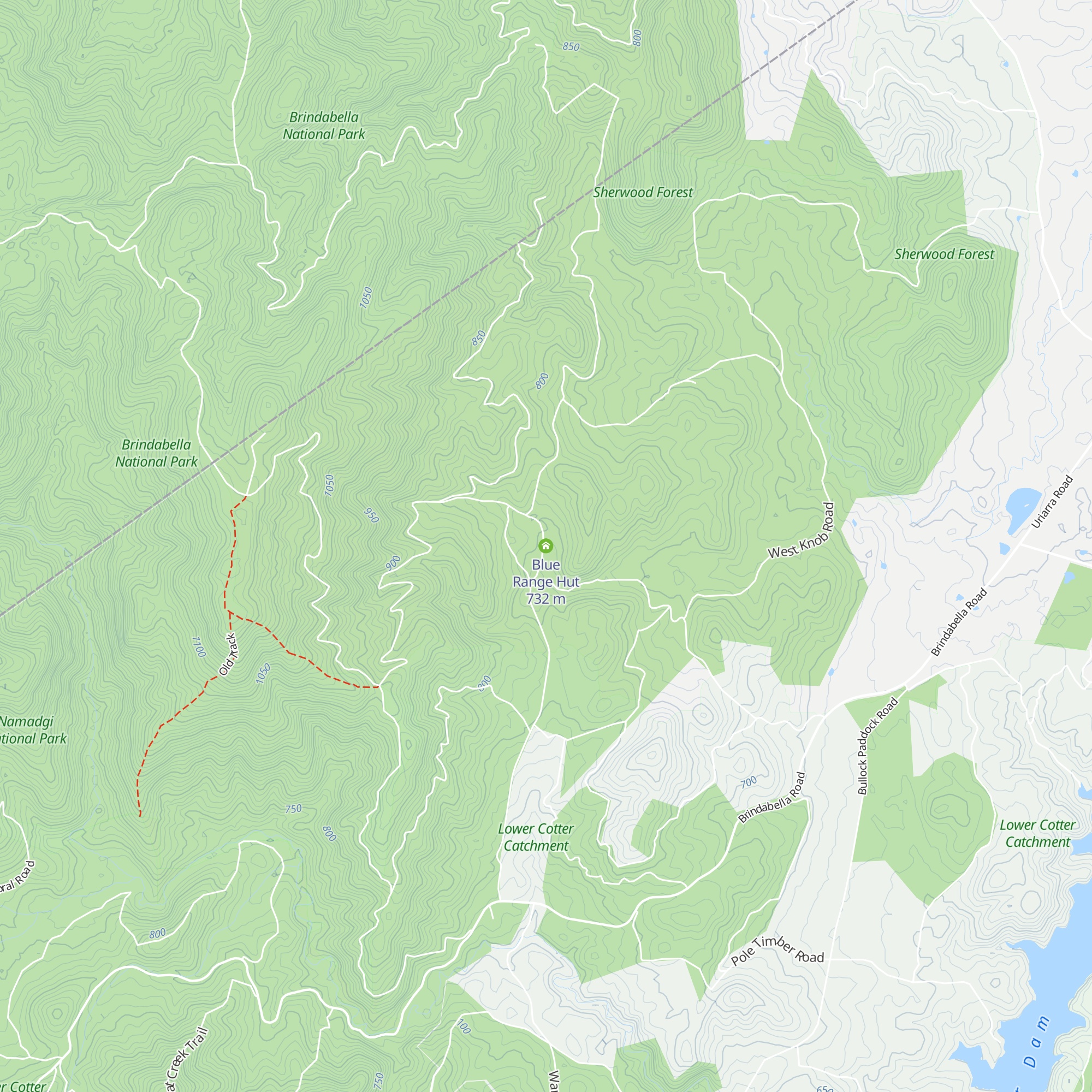 Blue Range Hut map