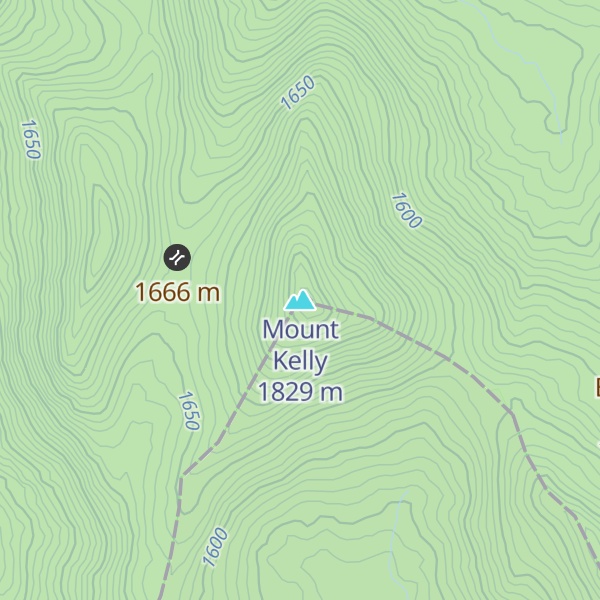 Map of Mount Kelly