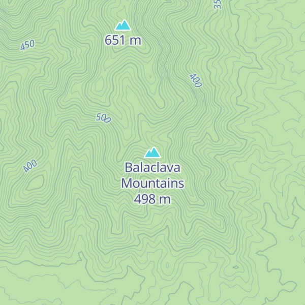 Map of Balaclava Mountains